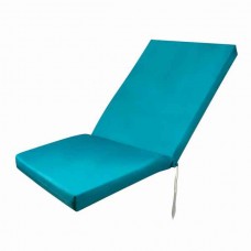 Beach-Garden Deckchair Mattress 124x60x6cm Turquoise - Cushions & Mattresses