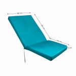 Beach-Garden Deckchair Mattress 124x60x6cm Turquoise Beach-Garden Deckchair Mattress 124x60x6cm Turquoise - Cushions & Mattresses