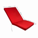 Beach-Garden Deckchair Mattress 124x60x6cm Red Beach-Garden Deckchair Mattress 124x60x6cm Red - Cushions & Mattresses