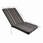 Deckchair Mattress 124x60x6cm Striped Bordeaux-Green Beach-Garden Deckchair Mattress 124x60x6cm Striped Bordeaux-Green - Cushions & Mattresses