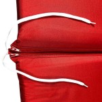 Sun Lounger Cushion Waterproof Red 195x60x(H)6cm
