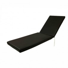 Sun Lounger Cushion Leatherette Dark Walnut 195x60x(H)6cm