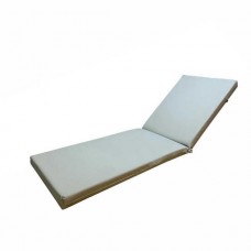 Sun Lounger Cushion Leatherette Gray 195x60x(H)8cm