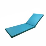 Sun Lounger Cushion Waterproof Leatherette Petrol 195x60x(H)6cm - Sun Lounger Cushions Sun Lounger Cushion Leatherette Petrol 195x60x(H)6cm