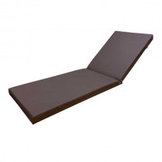 Sun Lounger Cushion Leatherette Bordeaux Brown 195x60x(H)6cm