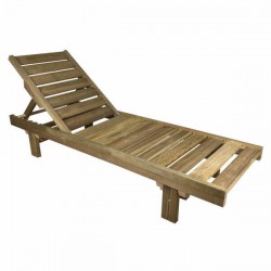 Ξαπλώστρα Ξύλινη Εμποτισμένη 200x68x(Y)32/100cm Βαρέως Τύπου