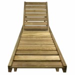 Sun Lounger Wooden 200x61x(H)33/100cm Board 21mm Heavy-Duty