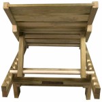 Sun Lounger Wooden 200x61x(H)33/100cm Board 21mm Heavy-Duty