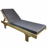 Sun Lounger Wooden 200x61x(H)33/100cm Board 21mm Heavy-Duty