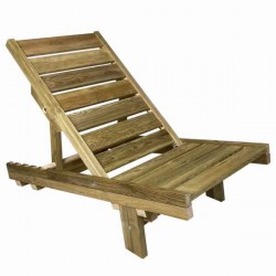 Deckchair Wooden Professional Beach-Garden 123x68x32cm - Preasure Treated Deckchairs