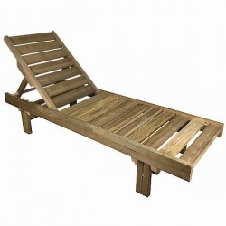 Ξαπλώστρα Παραλίας LUX Επαγγελματική 200x80x32cm - Εμποτισμένες Ξύλινες Ξαπλώστρες