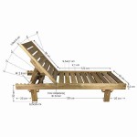 Ξαπλώστρα Παραλίας LUX Επαγγελματική 200x80x32cm - Εμποτισμένες Ξύλινες Ξαπλώστρες