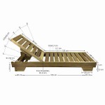 Sun Lounger Wooden Professional 200x68x32cm - Preasure Treated Sun Loungers