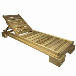 Sun Lounger Wooden Professional 200x75x24cm - Preasure Treated Sun Loungers