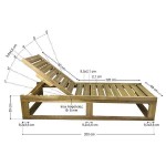 Sun Lounger Wooden Professional 200x68x35cm - Preasure Treated Sun Loungers