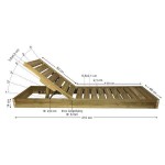 Sun Lounger Wooden Professional 210x68x14cm - Preasure Treated Sun Loungers