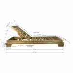 Sun Lounger Wooden Professional 210x75x14cm - Preasure Treated Sun Loungers