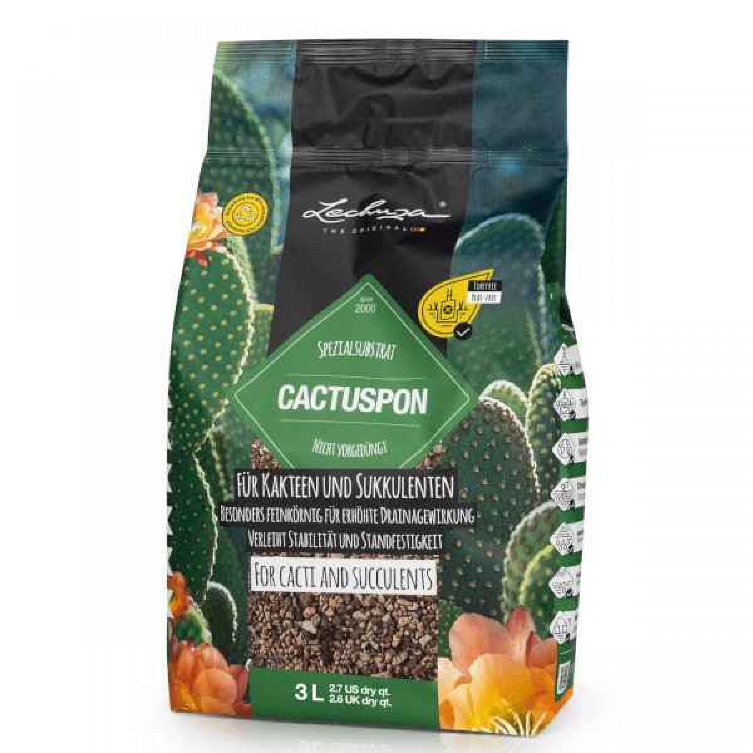 LECHUZA Cactuspon Υπόστρωμα Φύτευσης Κάκτων-Παχυφύτων