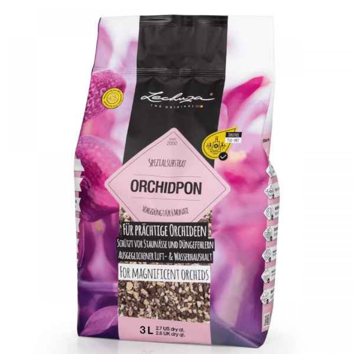 LECHUZA Orchidpon Οργανικό-Ορυκτό Υπόστρωμα Φύτευσης Ορχιδέας - Συσκευασμένα Φυτοχώματα & Υποστρώματα LECHUZA Orchidpon Υποστρώματα Φύτευσης για Ορχιδέες