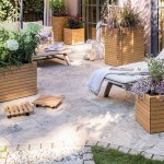 PALO Natural Wood Square Rolling Coaster 28x28cm LECHUZA - Rolling Coasters for Pots & Planters