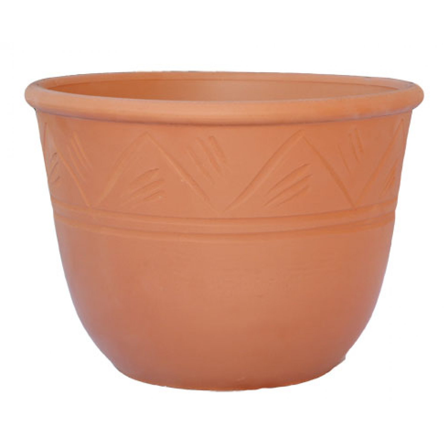 Πήλινη Στρογγυλή Γλάστρα ΩΜΕΓΑ Ø27 x (Υ)20cm ATTIKA Ceramart