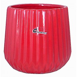 Clay Plant Pot-Cachepot Vertical RIGA Red-09 Ø15x(H)13cm