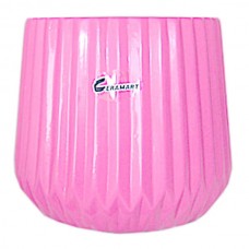 Clay Plant Pot-Cachepot Vertical RIGA Light Pink-20 Ø15x(H)13cm
