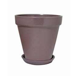 Πήλινη Χρωματιστή Γλάστρα ΣΑΠΙΟ ΜΗΛΟ Ø25 x (Υ)23cm | Κηπογεωργική