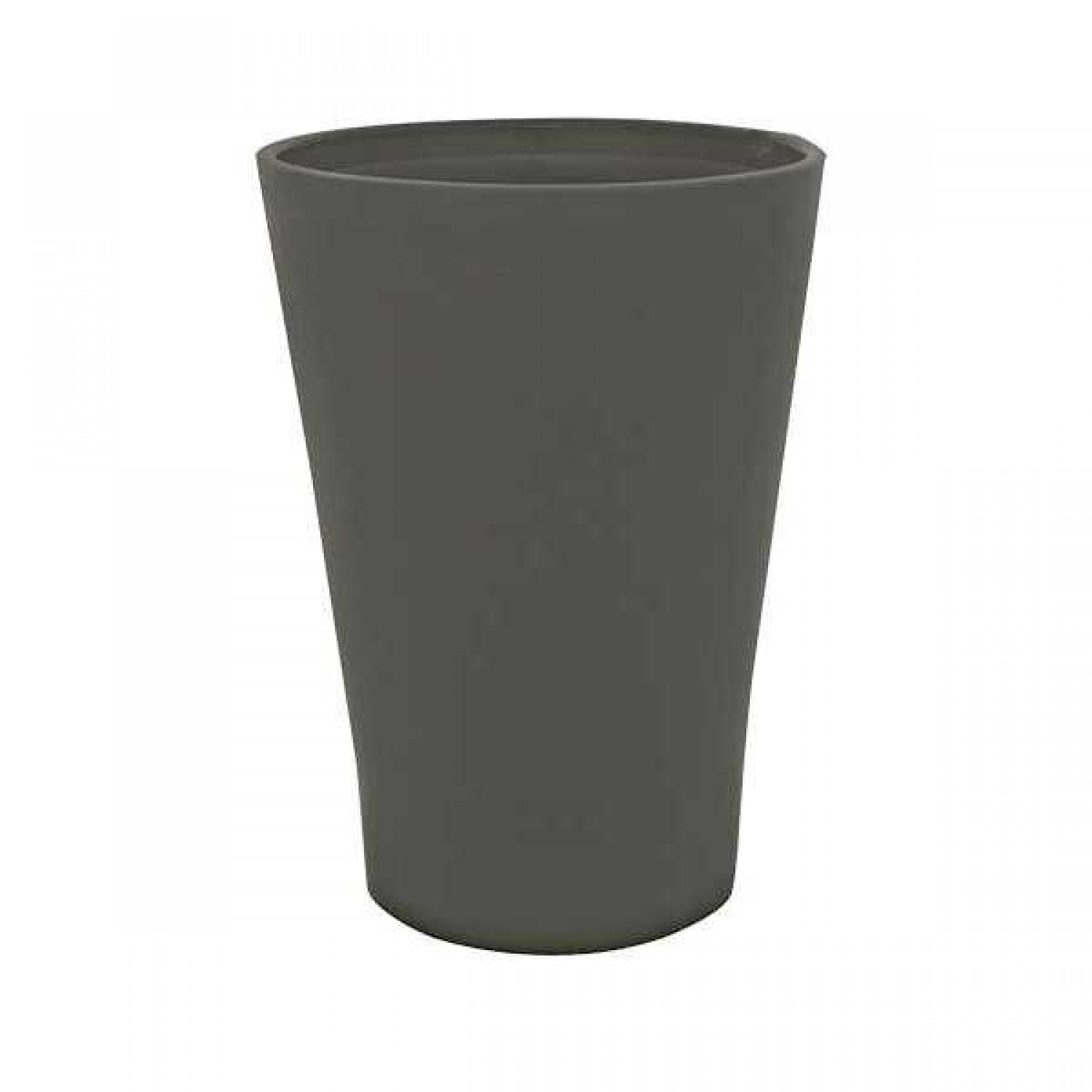 Clay Caspot ORCHIDEA PSILI LEADEN Ø14x(H)20cm | Kipogeorgiki 