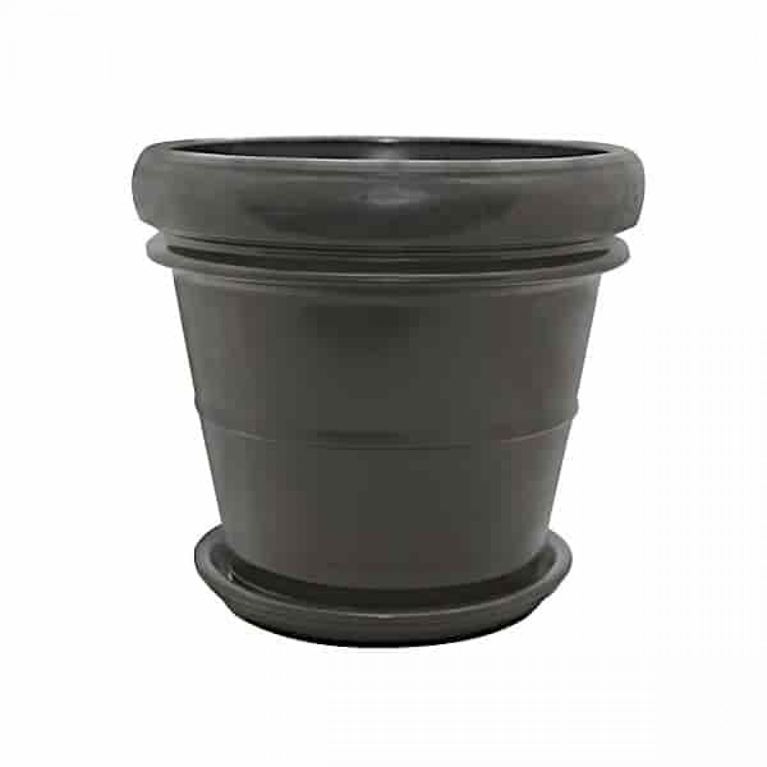 Clay Painted Plant Pot DOBIO BORDO LEADEN Ø41 x (H)37cm COLOR - Colored Clay Pots COLOR Series Clay Plant Pot DOBIO BORDO LEADEN Ø41 x (H)37cm | Kipogeorgiki