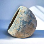 Clay Glazed Pot Beige-Light Blue D26x19cm by CERAMART Ceramic Glazed Pot Beige-Light Blue D26x19cm by CERAMART - Round Glazed Clay Pots