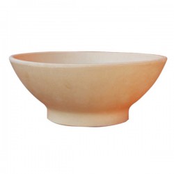 Στρογγυλή Πήλινη Γλάστρα ΛΕΚΑΝΗ ΜΠΕΖ Ø42xΥ17cm TERRA BIANCA 
