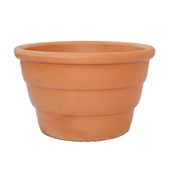 Στρογγυλή Πήλινη Γλάστρα ΑΧΙΒΑΔΑ Ø20 x (Υ)11cm Ceramart