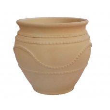 Στρογγυλή Πήλινη Γλάστρα ΚΑΣΠΩ ΜΠΕΖ Ø40 x (Υ)27cm