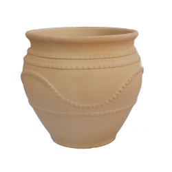 Στρογγυλή Πήλινη Γλάστρα ΚΑΣΠΩ ΜΠΕΖ Ø21 x (Υ)20cm