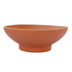 Στρογγυλή Πήλινη Γλάστρα ΛΕΚΑΝΗ Ø26x(Υ)11cm ATTIKA Ceramart