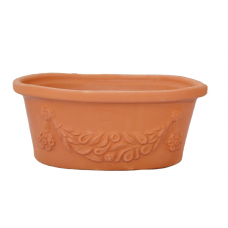 Πήλινη Ζαρντινιέρα ΟΒΑΛ 43x26x(Υ)19cm ATTIKA Ceramart