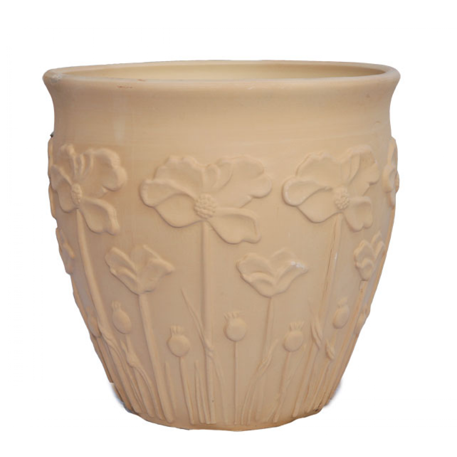 Round Clay Plant Pot PAPAROUNA BEIGE Ø32 x (H)31cm Ceramart