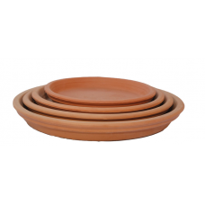 Στρογγυλό Πήλινο Πιάτο Γλάστρας Νο53-Ø53x(Υ)7cm ATTIKA Ceramart
