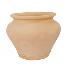 Στρογγυλή Πήλινη Γλάστρα ZARA ΜΠΕΖ Ø30x(Υ)25cm TERRA BIANCA 