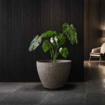Cosapots LUPO 82 Round Planter D82x63cm Handcrafted Fiberglass - Plastic Pots-Cachepot, Planters & Containers