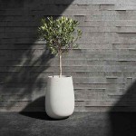 Cosapots MONDO HIGH 55 Round Planter D55x90cm Handcrafted Fiberglass - Plastic Pots-Cachepot, Planters & Containers