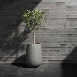 Cosapots MONDO HIGH 55 Round Planter D55x90cm Handcrafted Fiberglass - Plastic Pots-Cachepot, Planters & Containers