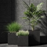 Cosapots REGLITO CUBE 60 Square Planter 60x60x(H)60cm Handcrafted Fiberglass - Plastic Pots-Cachepot, Planters & Containers
