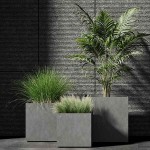 Cosapots REGLITO CUBE 60 Square Planter 60x60x(H)60cm Handcrafted Fiberglass - Plastic Pots-Cachepot, Planters & Containers