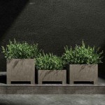 Cosapots SEMPLO FEET 90 Square Planter 100x100x(H)90cm Handcrafted Fiberglass - Plastic Pots-Cachepot, Planters & Containers