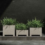 Cosapots SEMPLO FEET 90 Square Planter 100x100x(H)90cm Handcrafted Fiberglass - Plastic Pots-Cachepot, Planters & Containers