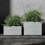 Cosapots SEMPLO MINOR 40 Square Planter 80x80x(H)40cm Handcrafted Fiberglass - Plastic Pots-Cachepot, Planters & Containers