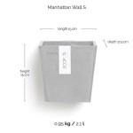 Wall Mounted Ecopots Manhattan Wall 15x15x(H)17.5cm Planters - Recycled Pots & Planters