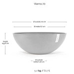 Πλαστική Γλάστρα Στρογγυλή Vienna 70 ECOPOTS Ø70x25,5εκ.